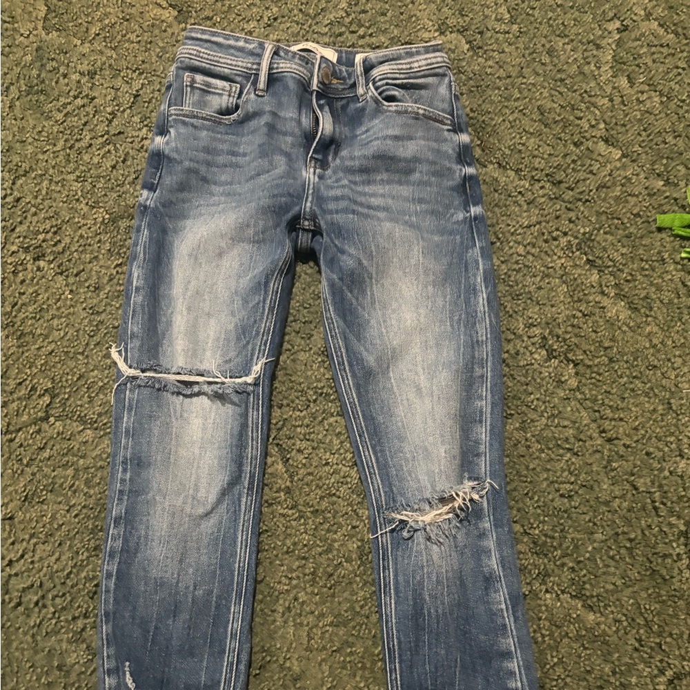 Women's Blue Distressed Jeans